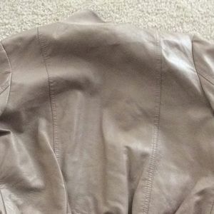 Cream leather jacket